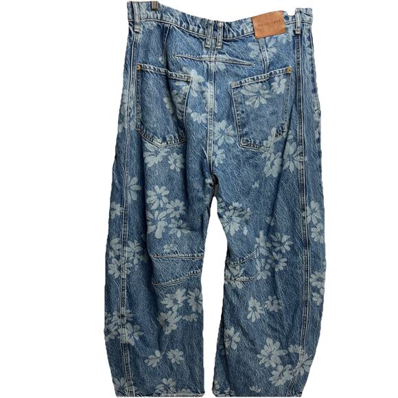 We the Free Free People Good Luck Barrell Jeans Daisy Button Fly Size 31 - Picture 6 of 11